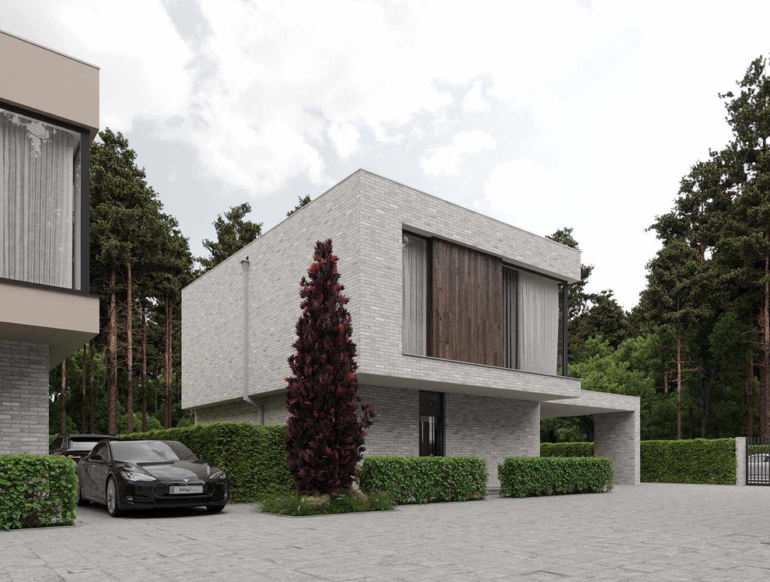 Будинок Lagom Home з дерев'яним акцентом